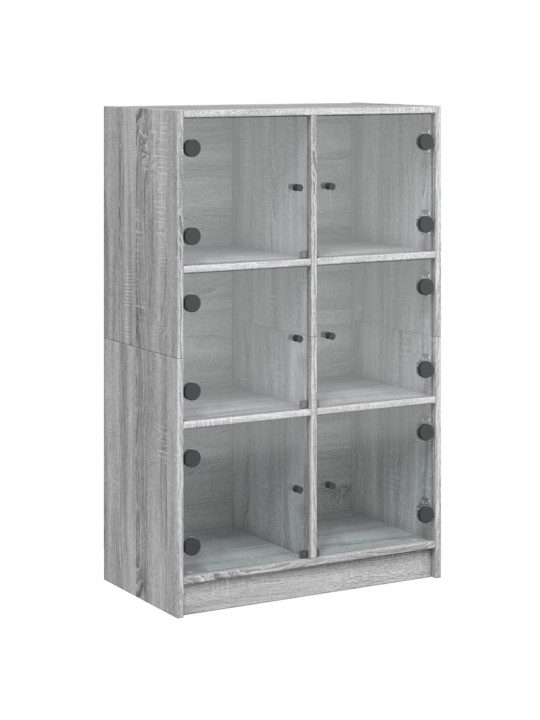Highboard s dvířky šedý sonoma 68x37x109 cm kompozitní dřevo