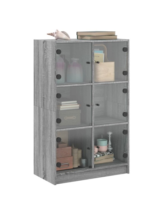 Highboard s dvířky šedý sonoma 68x37x109 cm kompozitní dřevo