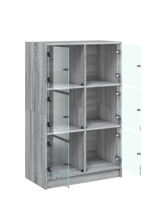 Highboard s dvířky šedý sonoma 68x37x109 cm kompozitní dřevo
