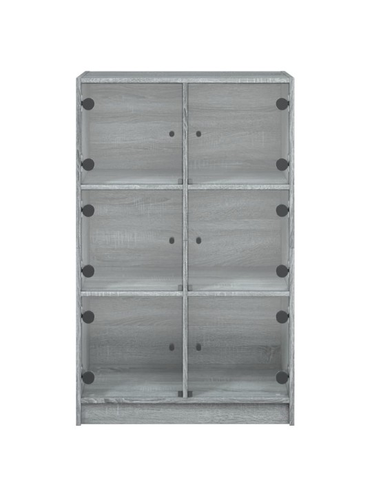 Highboard s dvířky šedý sonoma 68x37x109 cm kompozitní dřevo