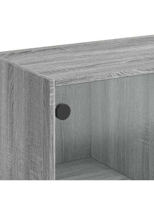 Highboard s dvířky šedý sonoma 68x37x109 cm kompozitní dřevo
