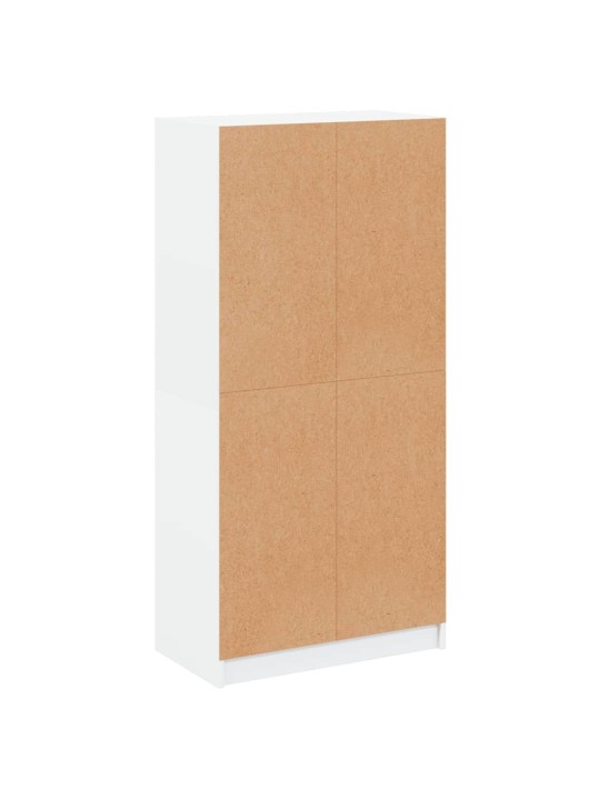 Highboard s dvířky bílý 68 x 37 x 142 cm kompozitní dřevo