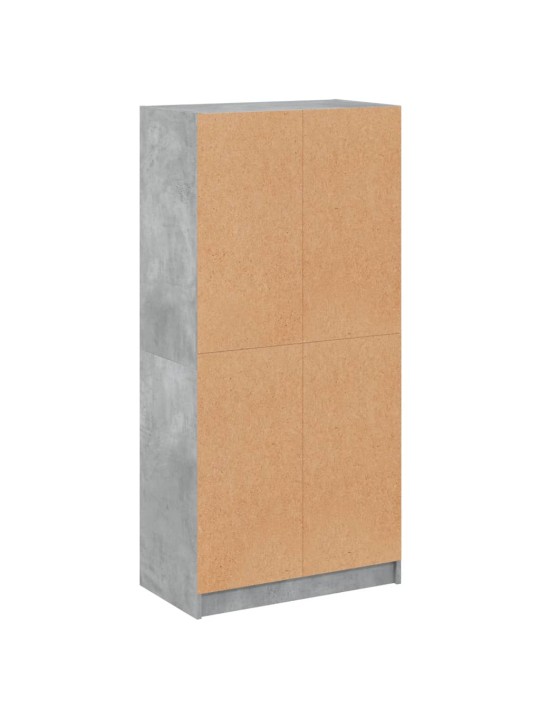 Highboard s dvířky betonově šedý 68x37x142 cm kompozitní dřevo