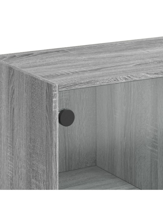 Highboard s dvířky šedý sonoma 68x37x142 cm kompozitní dřevo