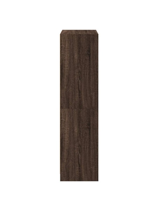 Highboard s dvířky hnědý dub 68 x 37 x 142 cm kompozitní dřevo