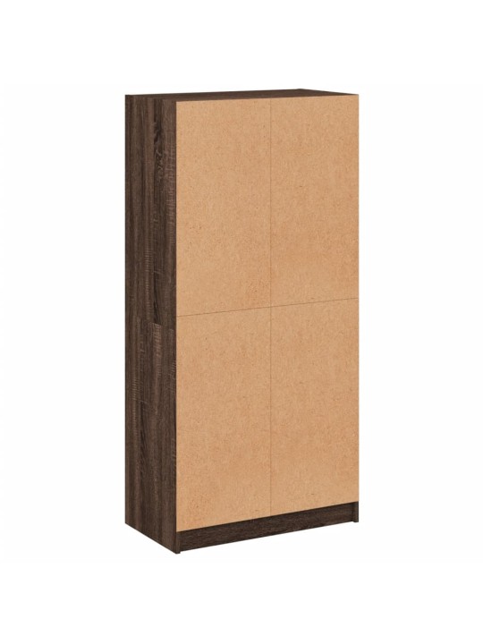 Highboard s dvířky hnědý dub 68 x 37 x 142 cm kompozitní dřevo