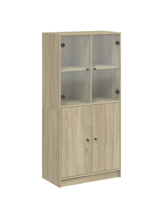 Highboard s dvířky dub sonoma 68 x 37 x 142 cm kompozitní dřevo