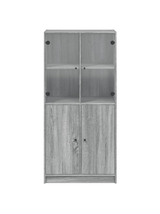 Highboard s dvířky šedý sonoma 68x37x142 cm kompozitní dřevo
