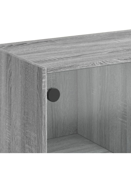 Highboard s dvířky šedý sonoma 68x37x142 cm kompozitní dřevo