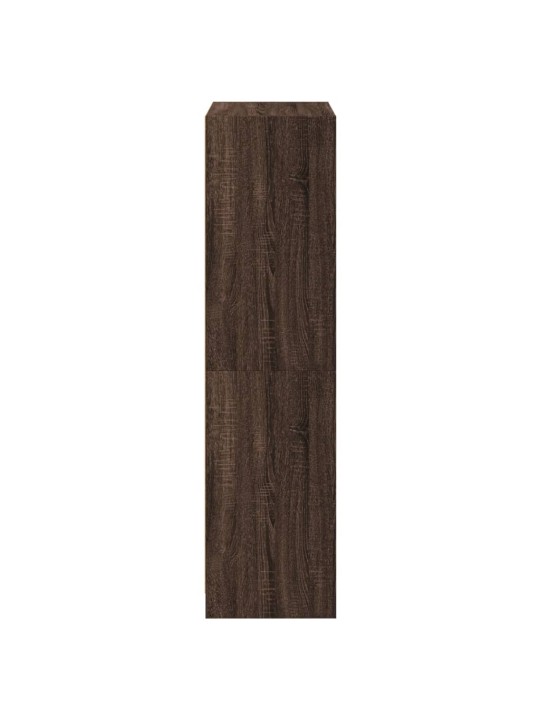 Highboard s dvířky hnědý dub 68 x 37 x 142 cm kompozitní dřevo