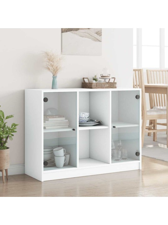Příborník bílý 102 x 37 x 75,5 cm kompozitní dřevo