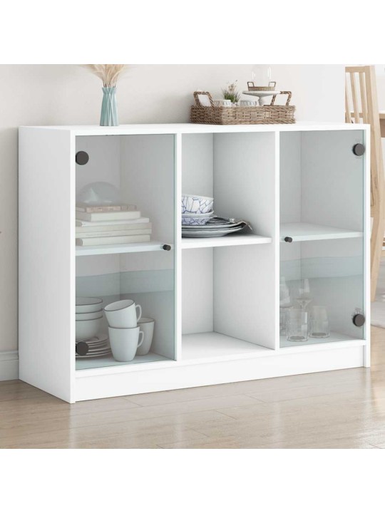 Příborník bílý 102 x 37 x 75,5 cm kompozitní dřevo