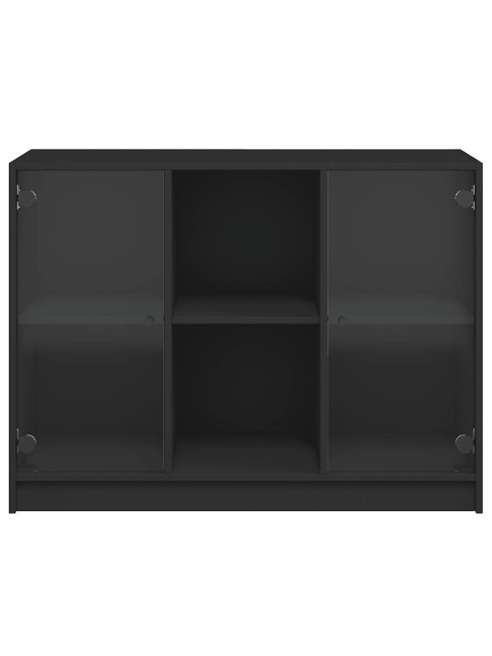 Příborník černý 102 x 37 x 75,5 cm kompozitní dřevo