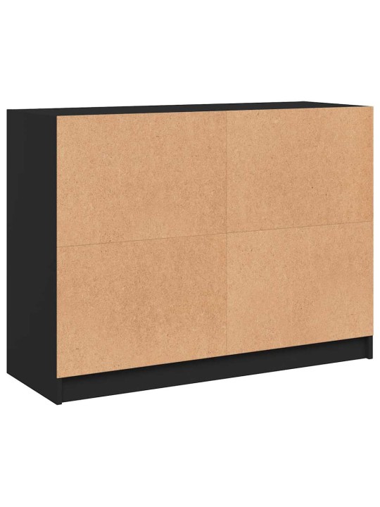 Příborník černý 102 x 37 x 75,5 cm kompozitní dřevo
