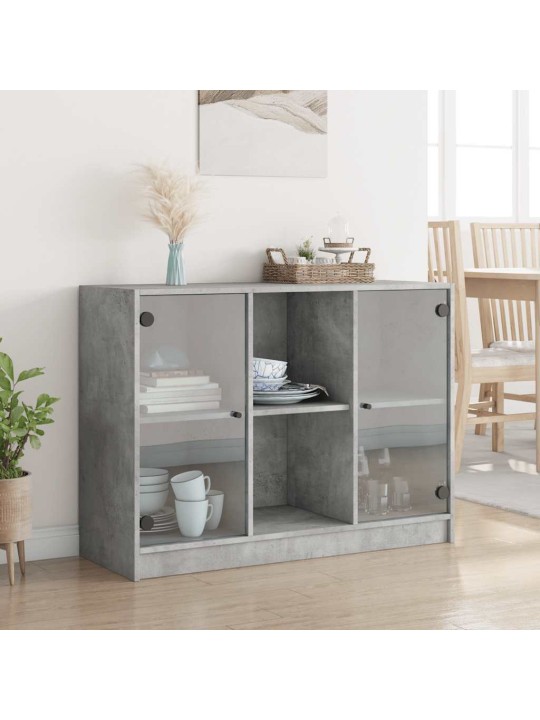 Příborník betonově šedý 102 x 37 x 75,5 cm kompozitní dřevo