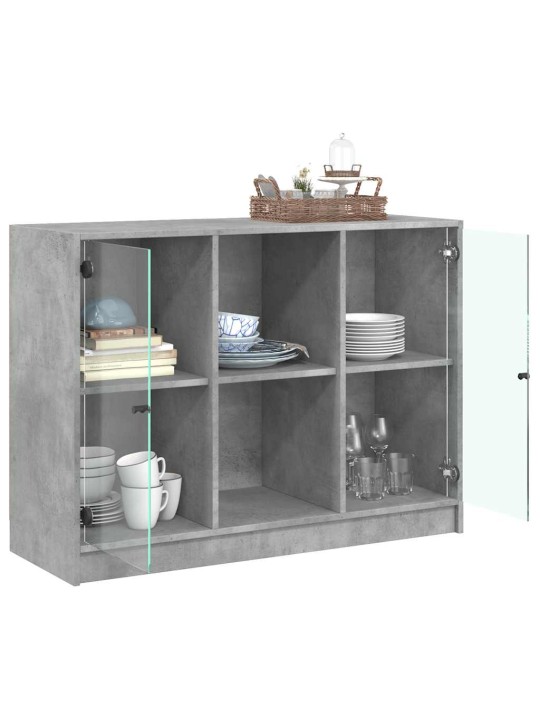 Příborník betonově šedý 102 x 37 x 75,5 cm kompozitní dřevo
