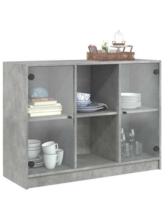 Příborník betonově šedý 102 x 37 x 75,5 cm kompozitní dřevo
