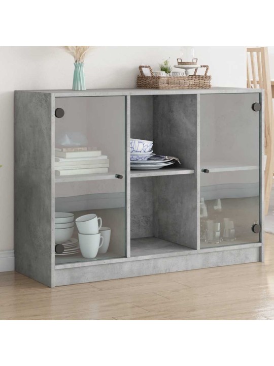 Příborník betonově šedý 102 x 37 x 75,5 cm kompozitní dřevo