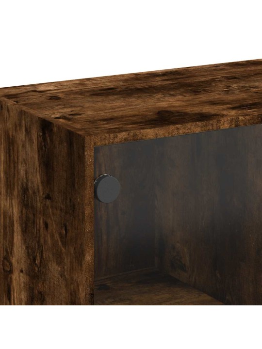 Příborník kouřový dub 102 x 37 x 75,5 cm kompozitní dřevo