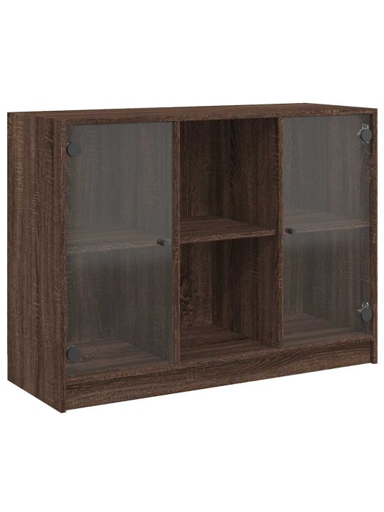Příborník hnědý dub 102 x 37 x 75,5 cm kompozitní dřevo