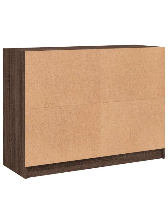 Příborník hnědý dub 102 x 37 x 75,5 cm kompozitní dřevo