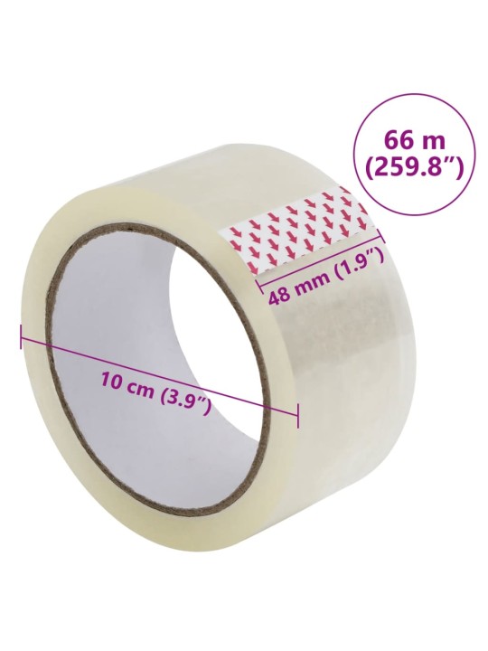 Lepicí páska 72 ks průhledná 48 mm x 66 m