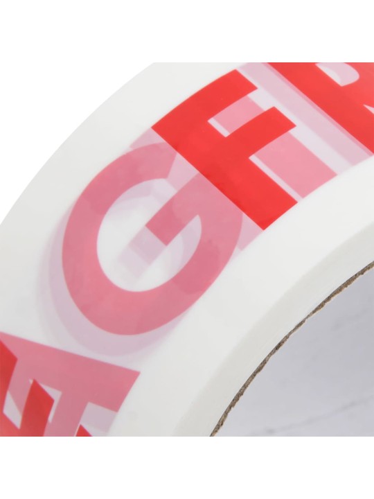Lepicí páska 36 ks s potiskem FRAGILE bílá 48 mm x 66 m