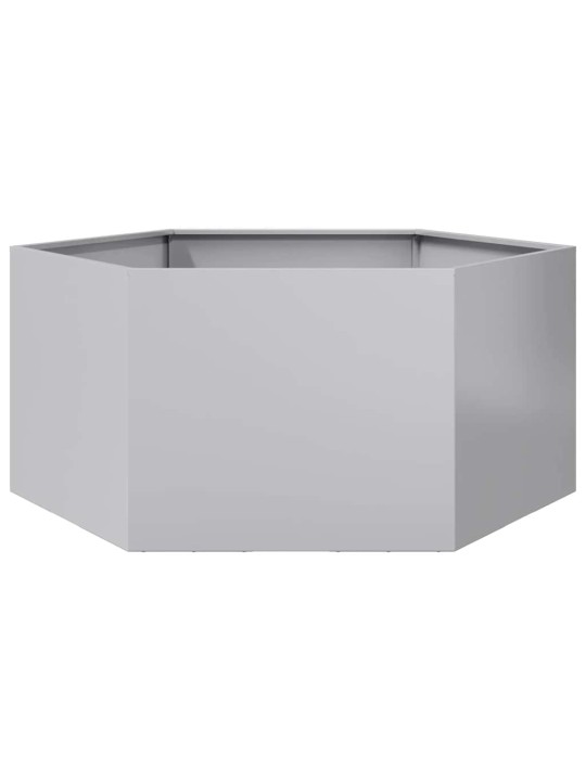 Zahradní truhlík šestihranný 104 x 90 x 45 cm pozinkovaná ocel
