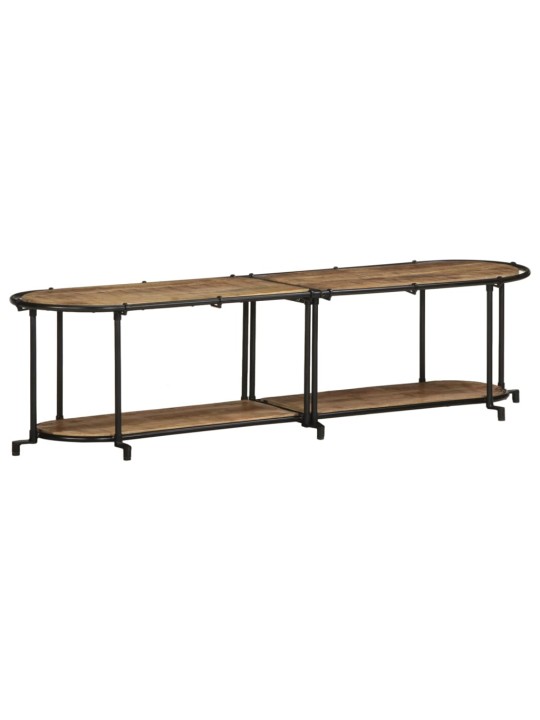 TV stolek 160 x 42 x 40 cm masivní hrubé mangovníkové dřevo