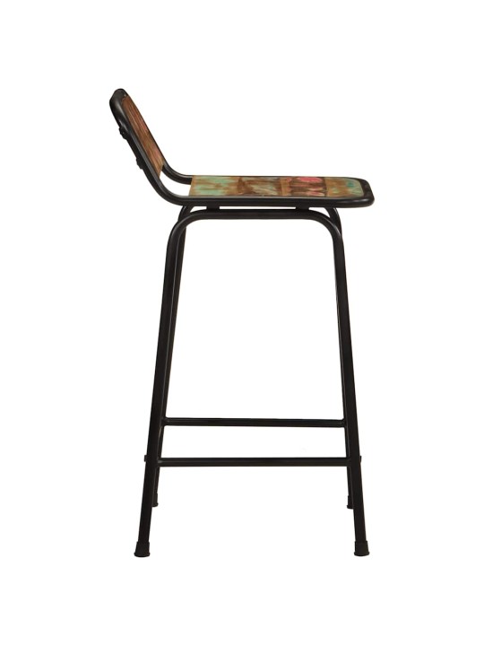 Vidaxl barové stoličky 2 ks 46x35,5x80 cm rekultivované masivní dřevo