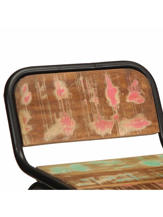 Vidaxl barové stoličky 2 ks 46x35,5x80 cm rekultivované masivní dřevo