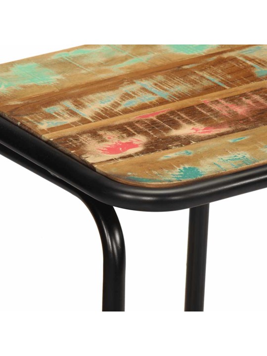 Vidaxl barové stoličky 2 ks 46x35,5x80 cm rekultivované masivní dřevo