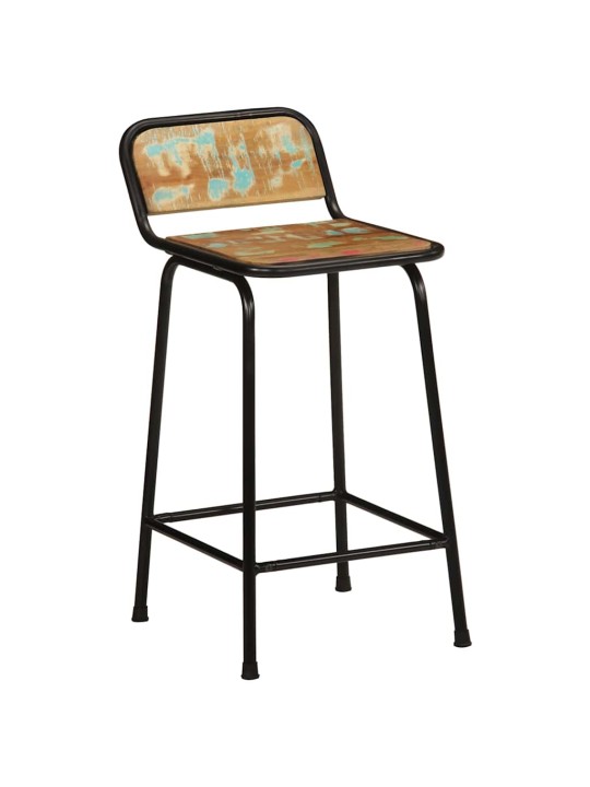 Vidaxl barové stoličky 2 ks 46x35,5x80 cm rekultivované masivní dřevo