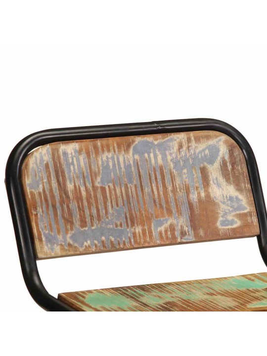 Vidaxl barové stoličky 2 ks 46x35,5x70 cm rekultivované masivní dřevo