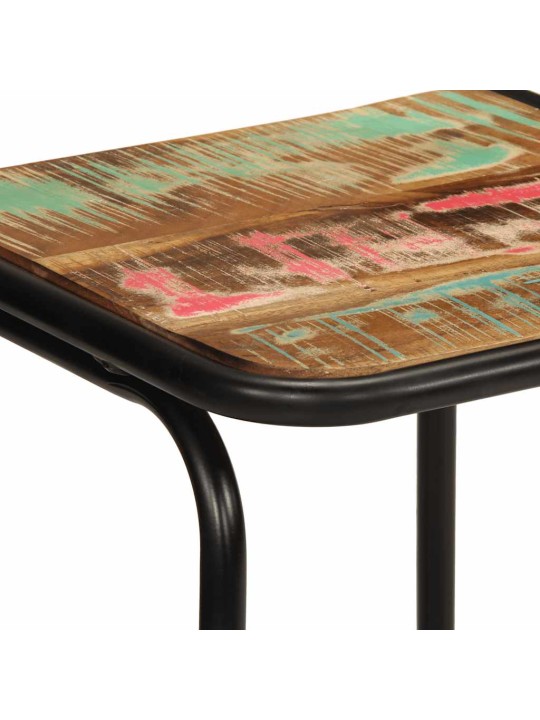 Vidaxl barové stoličky 2 ks 46x35,5x70 cm rekultivované masivní dřevo