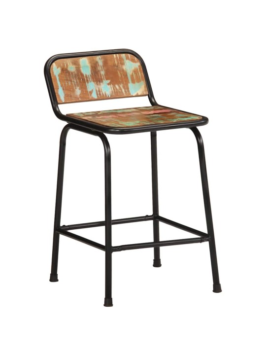 Vidaxl barové stoličky 2 ks 46x35,5x70 cm rekultivované masivní dřevo