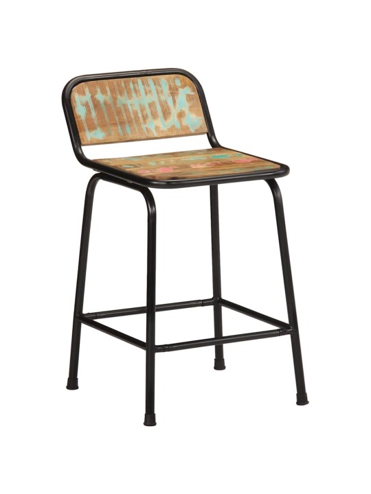 Vidaxl barové stoličky 2 ks 46x35,5x70 cm rekultivované masivní dřevo