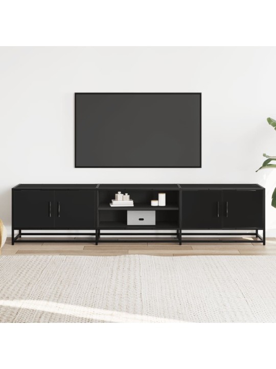 TV skříňka černá 180 x 35 x 41 cm kompozitní dřevo