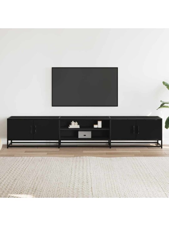 TV skříňka černá 210 x 35 x 41 cm kompozitní dřevo