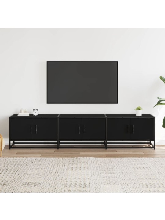 TV skříňka černá 180 x 35 x 41 cm kompozitní dřevo