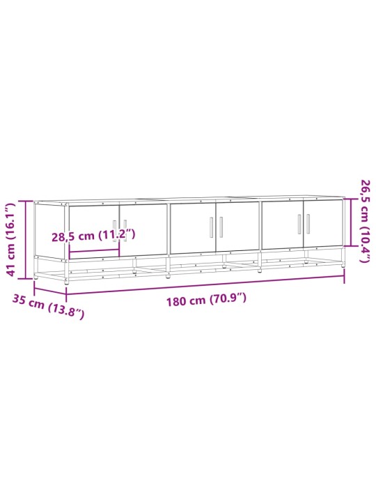 TV skříňka kouřový dub 180 x 35 x 41 cm kompozitní dřevo