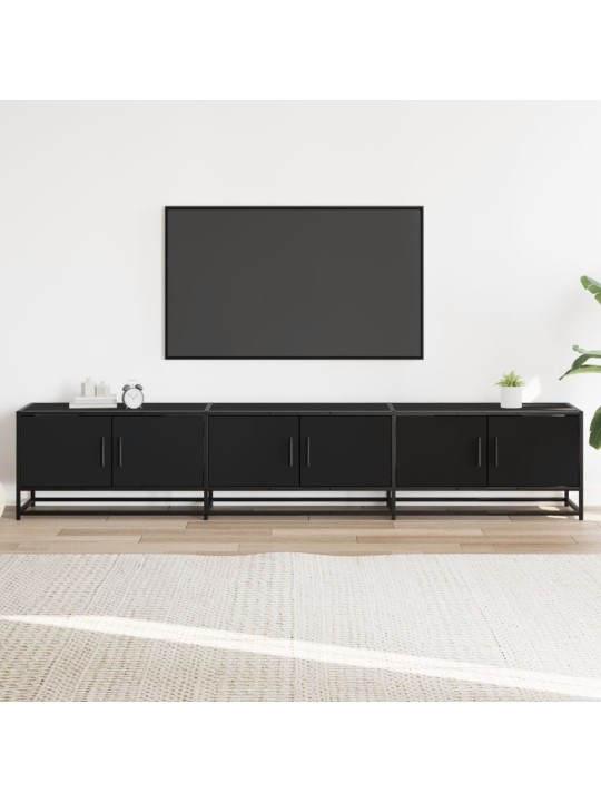 TV skříňka černá 210 x 35 x 41 cm kompozitní dřevo