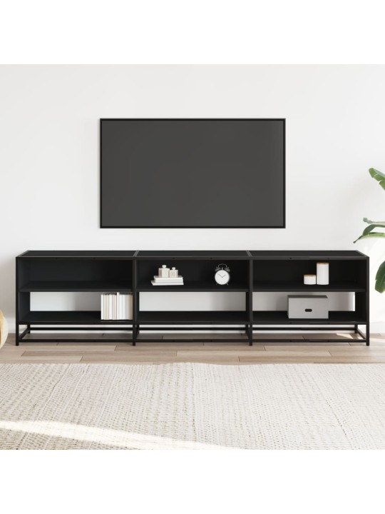 TV skříňka černá 180 x 40 x 46 cm kompozitní dřevo