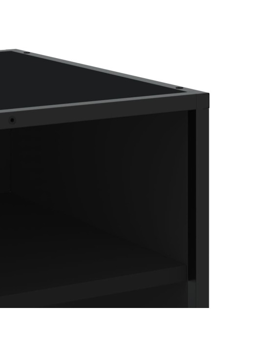 TV skříňka černá 180 x 40 x 46 cm kompozitní dřevo