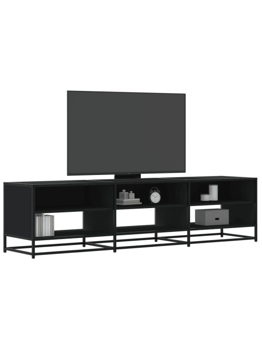 TV skříňka černá 180 x 40 x 46 cm kompozitní dřevo