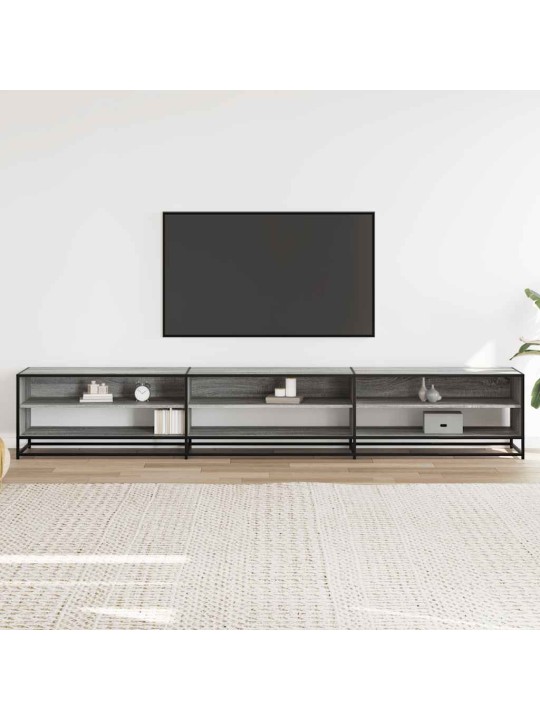 Tv skříňka šedá sonoma 270 x 40 x 46 cm kompozitní dřevo