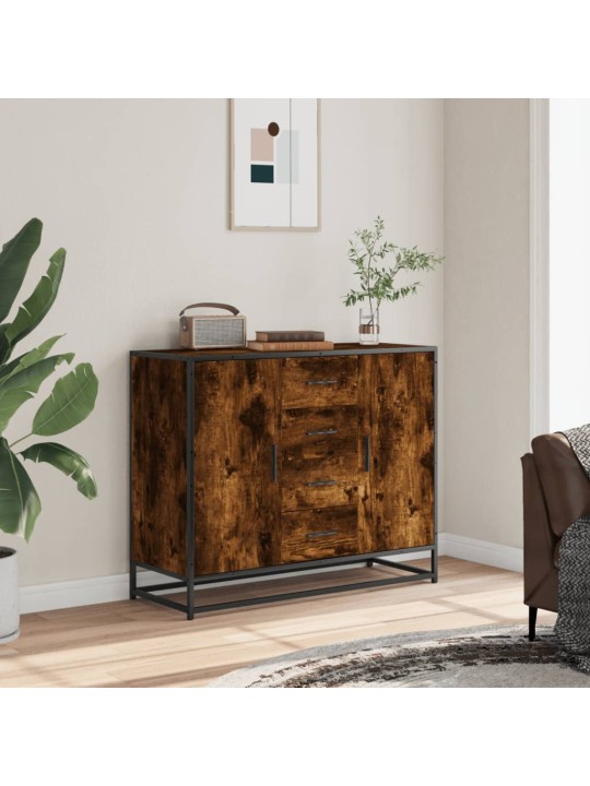 Příborník kouřový dub 92 x 35 x 76 cm kompozitní dřevo