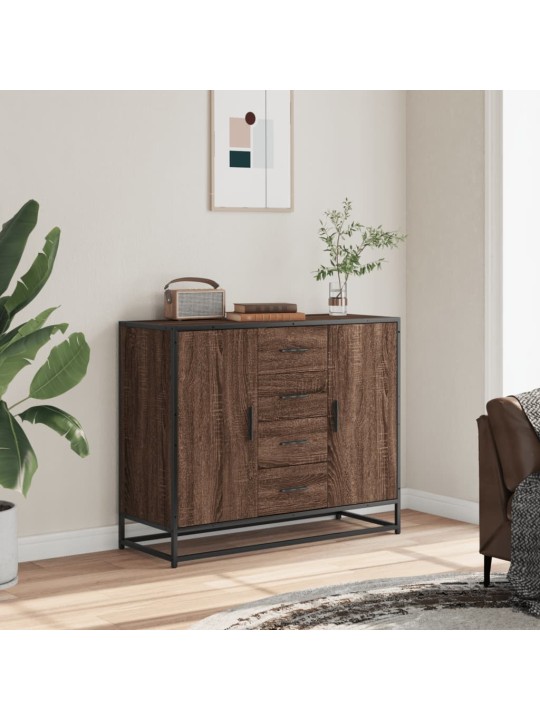 Příborník hnědý dub 92 x 35 x 76 cm kompozitní dřevo