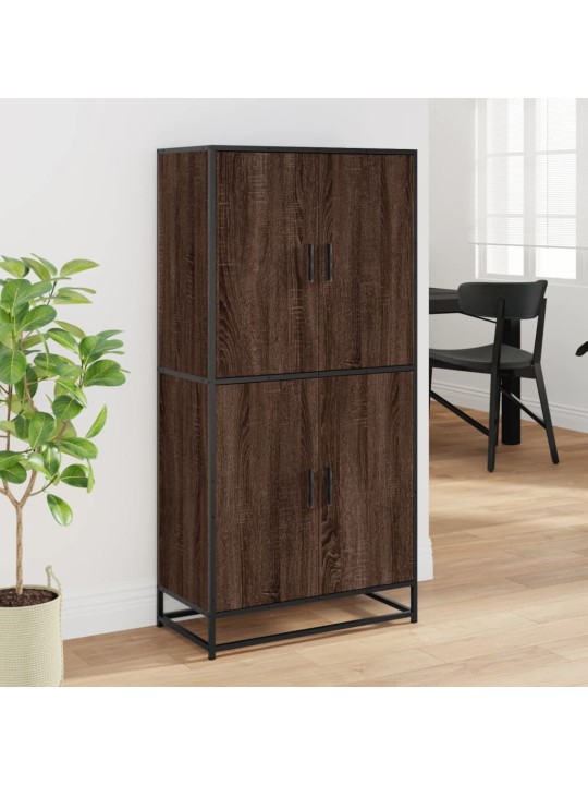 Skříň highboard hnědý dub 68 x 35 x 139 cm kompozitní dřevo