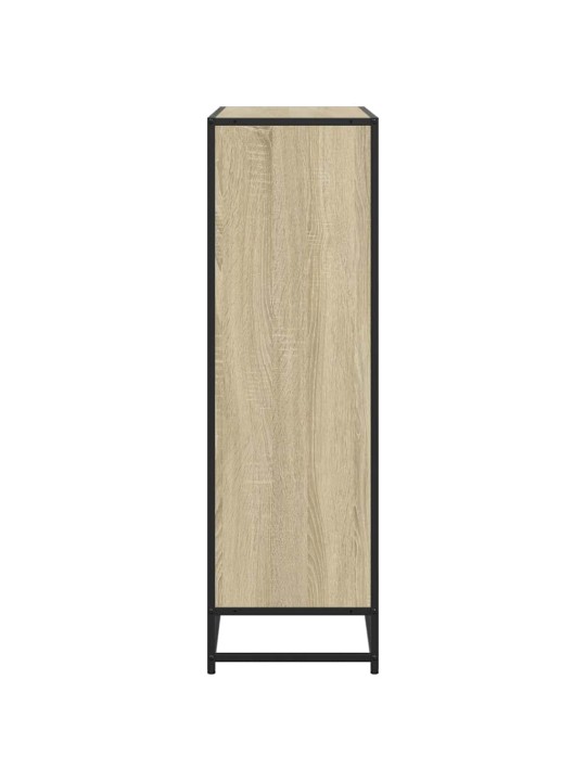 Knihovna dub sonoma 97,5 x 33 x 107,5 cm kompozitní dřevo a kov